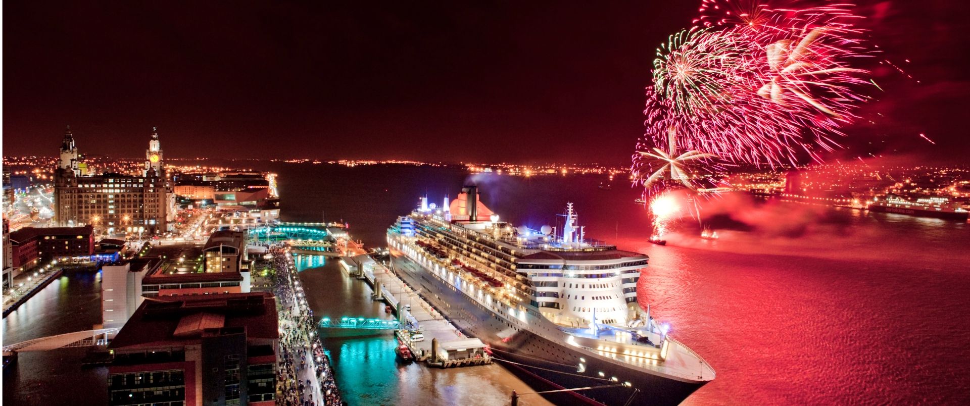QM2 at Liverpool Docks.