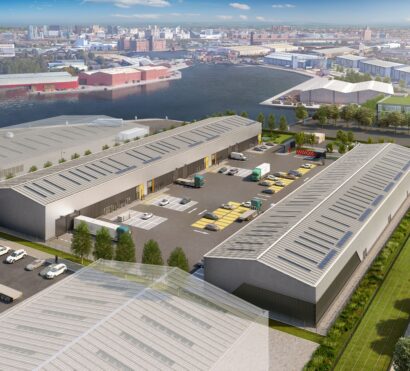 Architect drawing of the Steam works from above